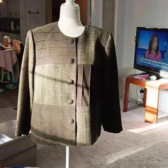 "KORET" Ladies  Olive Green Patch Jacket SZ‎ 18W - Picture 2 of 6